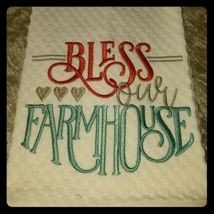 Bless Our Farmhouse kitchen hand towel